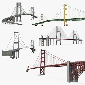 Suspension Bridges Collection 3 3D model