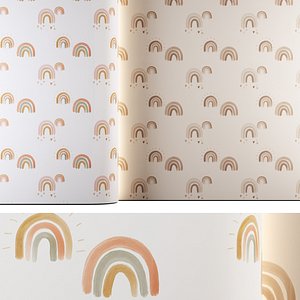 3D Painting Rainbows Wallpaper model