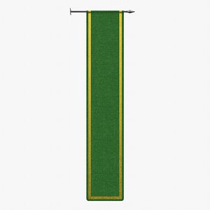 Banner Rectangle Green 3D model