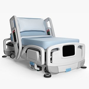 Smart Hospital Bed Off State Rigged for Cinema 4D 3D model