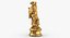 Schachfigur 01 Ritter Gold