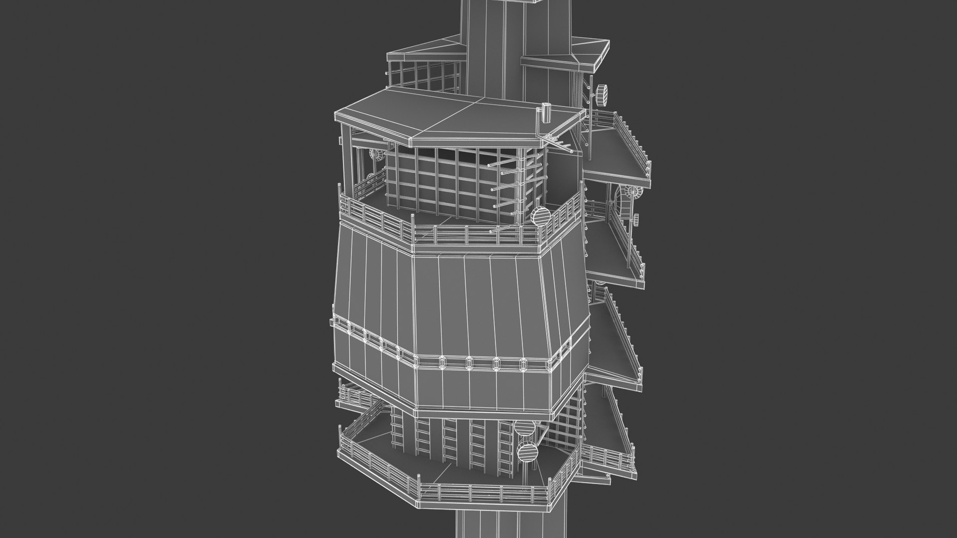 Telecommunication Tower Communication Model - TurboSquid 1673059