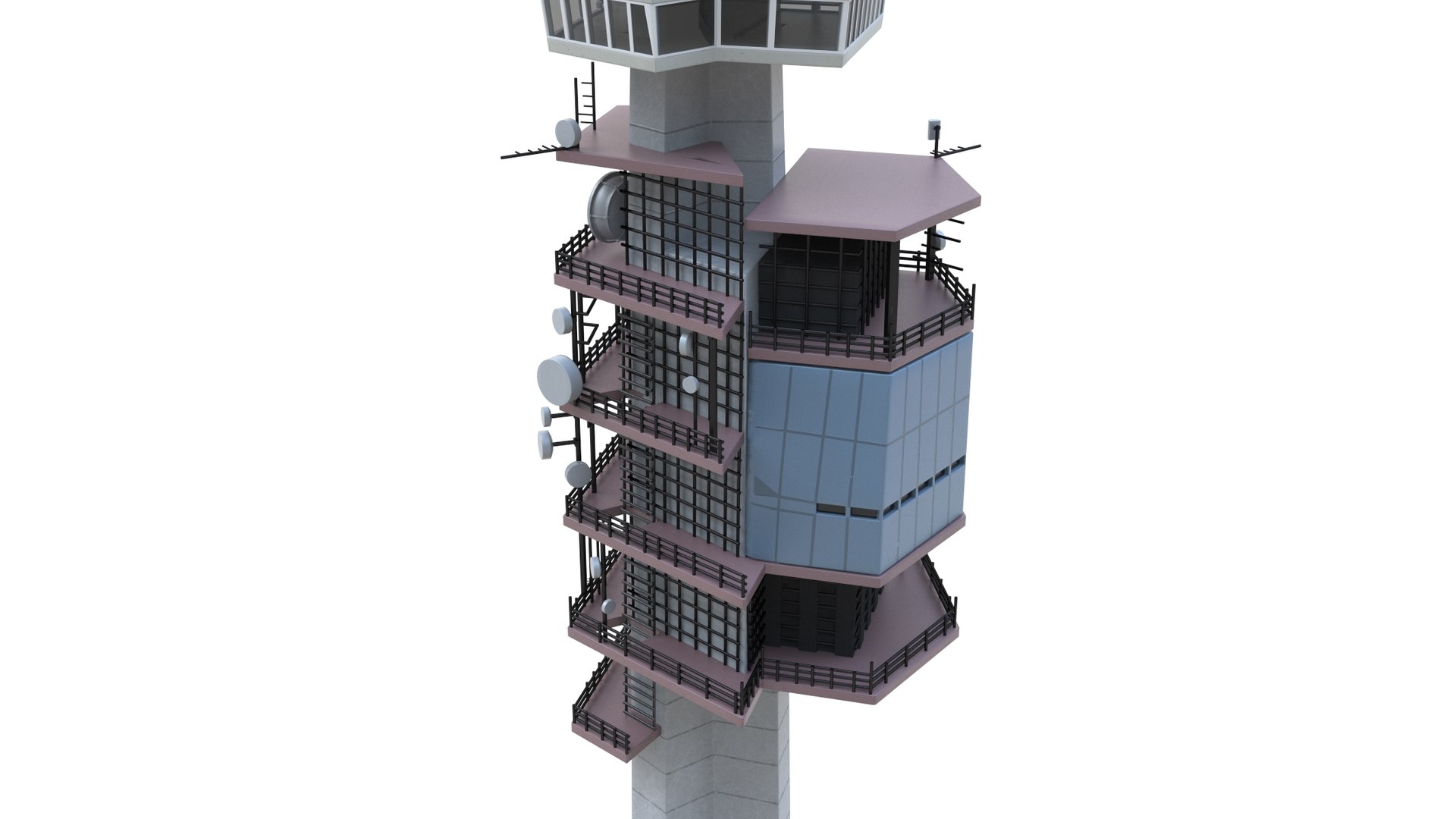 Telecommunication Tower Communication Model - TurboSquid 1673059