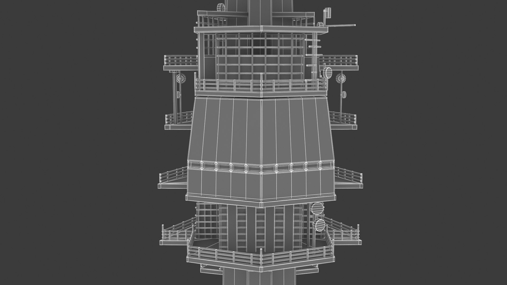 Telecommunication Tower Communication Model - TurboSquid 1673059