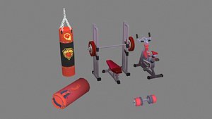 Cartoon sports equipment - Fitness equipment