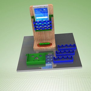 Smartphone printable wall-mounted holder