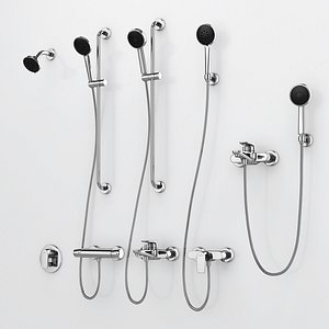 3D model bath shower faucets villeroy