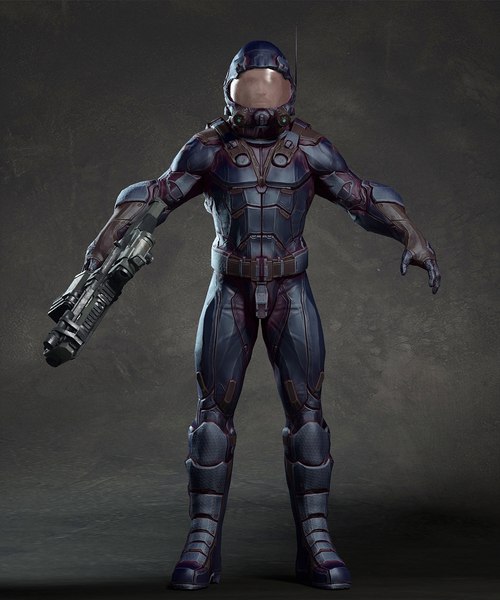 soldier man space 3d model