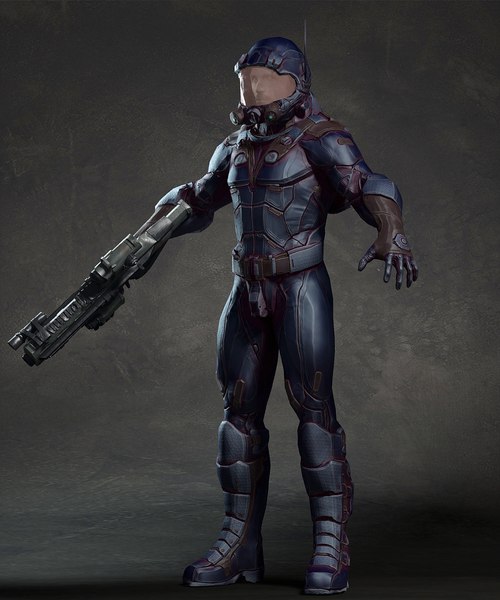 soldier man space 3d model