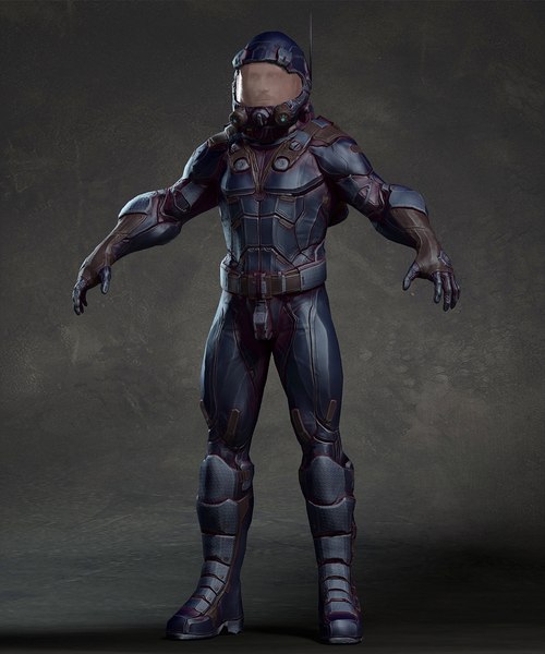 soldier man space 3d model