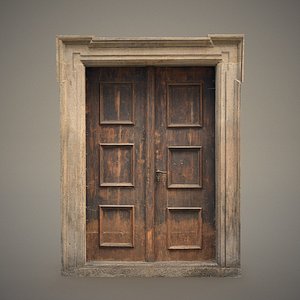 old wooden door obj