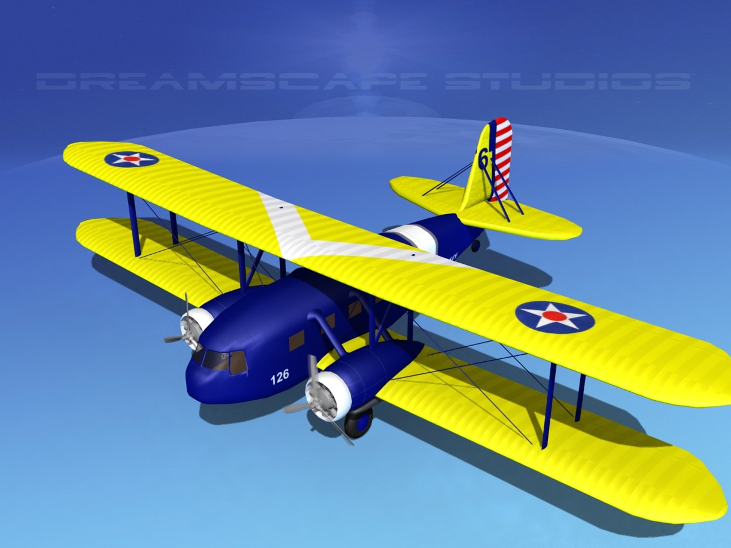 propellers curtiss condor 3d model