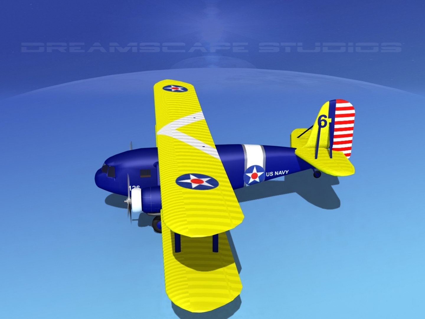 propellers curtiss condor 3d model
