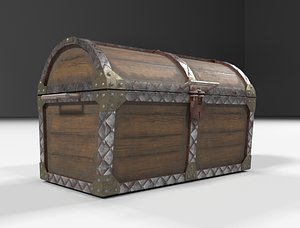 3D model chest wood wooden