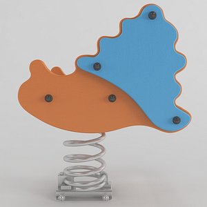 spring swing snail toy 3D model