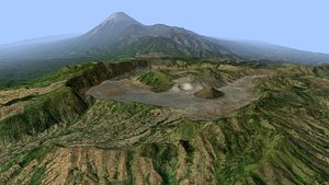 landscape bromo semeru 3D model