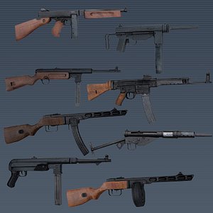WWII SMG Weapons Pack Realtime