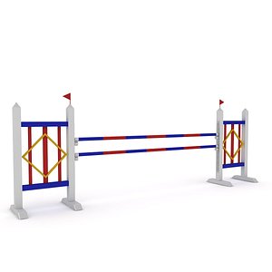 3D horse jump obstacle model