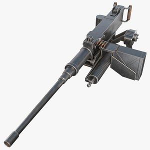 Machine Gun Browning M2 PBR 3D model