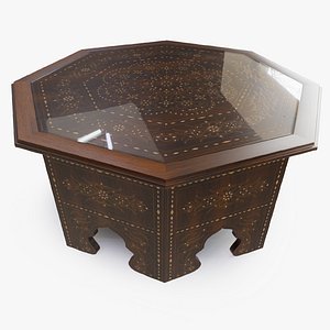 3D Moroccan Traditional Octagonal Table model
