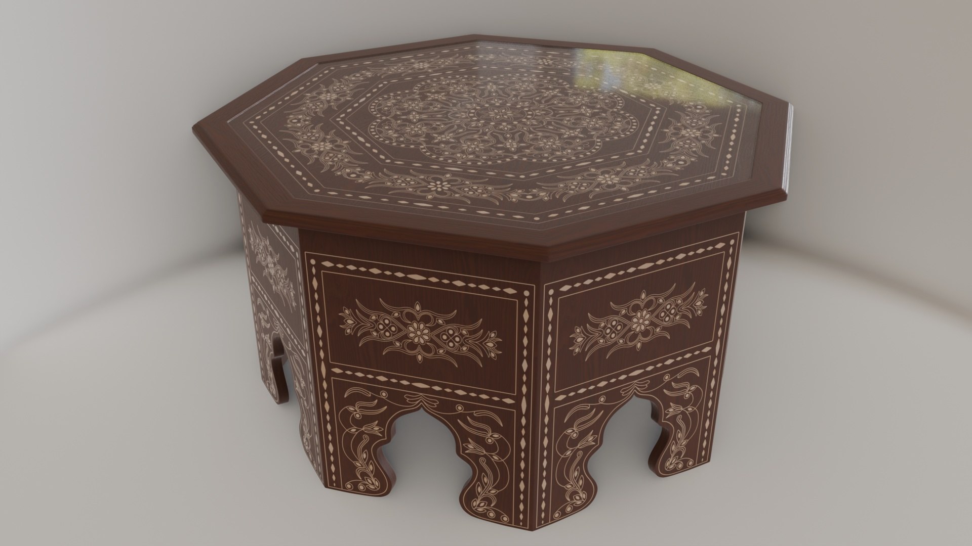 3D Moroccan Traditional Octagonal Table Model - TurboSquid 2257998