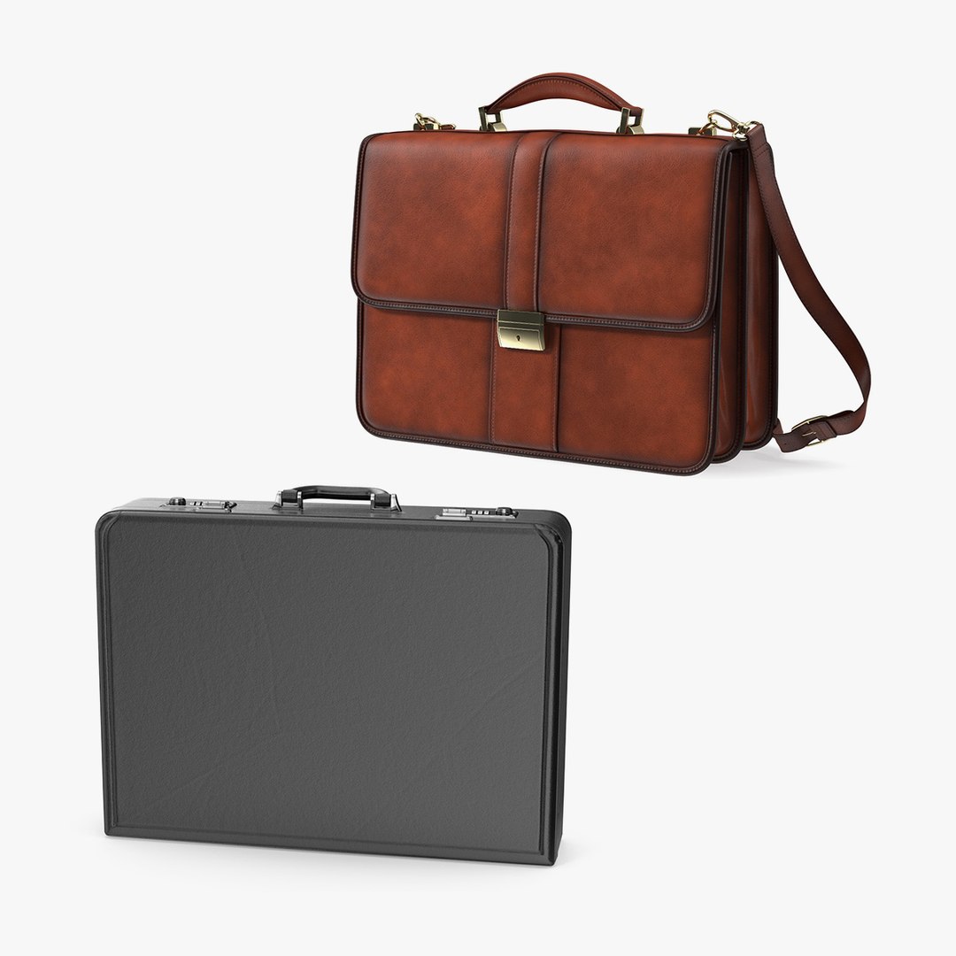 Briefcases Collection 3D model preview
