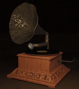 vintage  phonograph 3D model