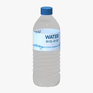 Water Bottle 12OZ Low Poly 3D model