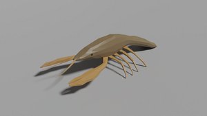 Low-poly Crayfish 3D model