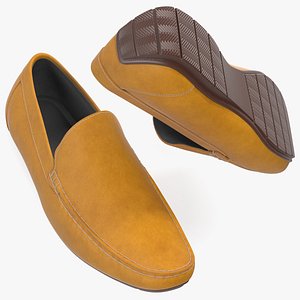 Tan Leather Loafer Shoes
