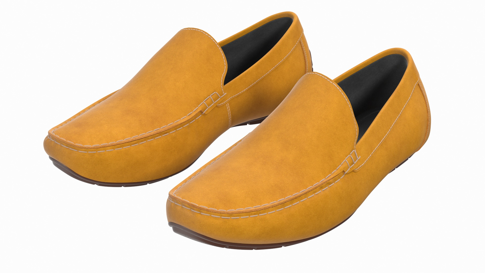 Tan Leather Loafer Shoes 3D Model TurboSquid 1487021
