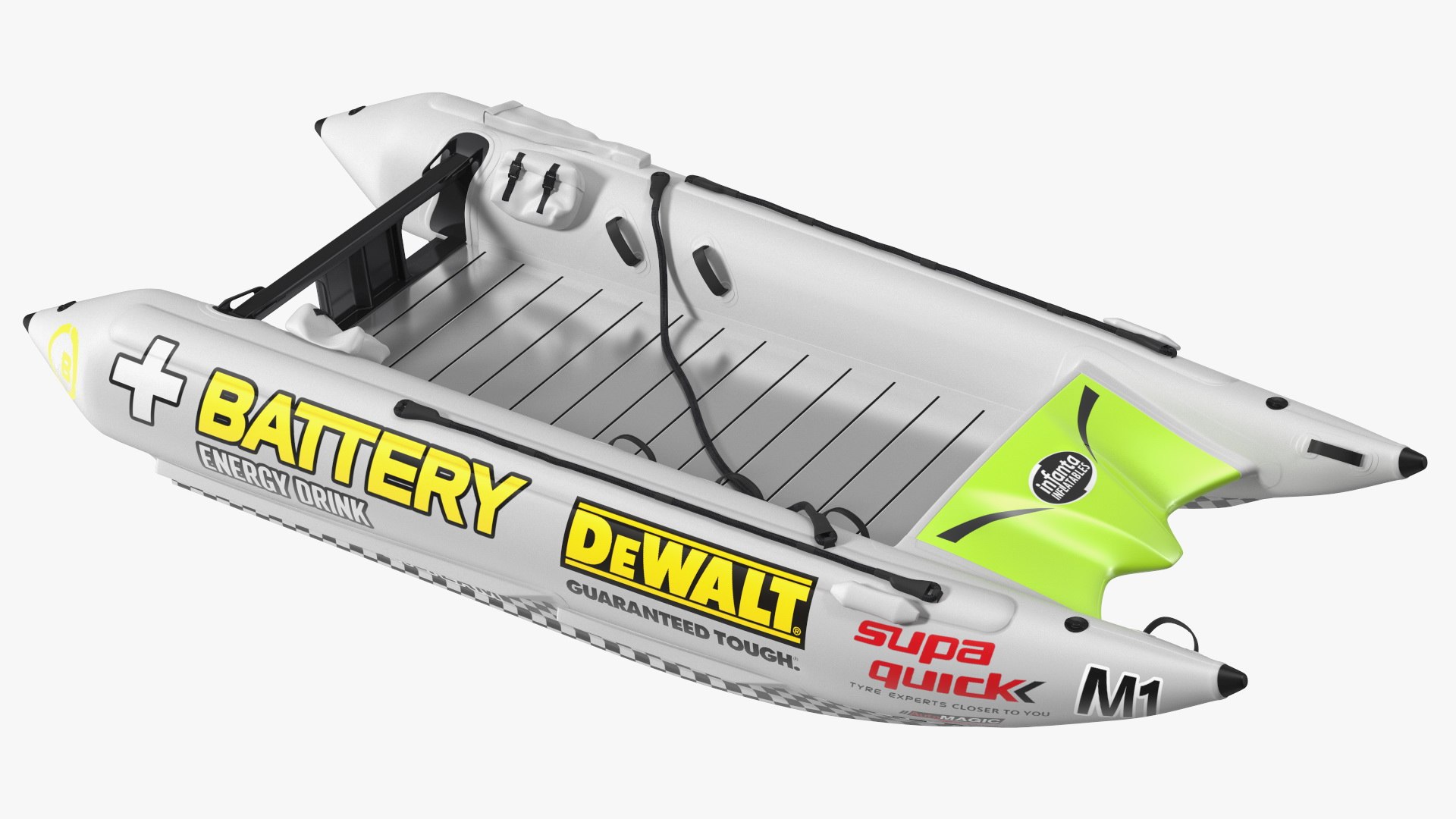 Racing Boat Gemini Zapcat F1 Grey 3D model preview