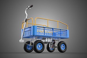 3D ELECTRIC CRATE TRAY SAFETY RAILS CART CONSTRUCTION BUILDING SITE