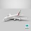 3D Emirates Airbus A380 SC
