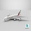 3D Emirates Airbus A380 SC