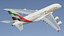 3D Emirates Airbus A380 SC