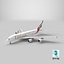 3D Emirates Airbus A380 SC