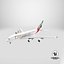 3D Emirates Airbus A380 SC