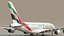 3D Emirates Airbus A380 SC