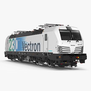 Modern Locomotive Siemens Vectron White