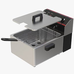 3D model single tank electric fryer