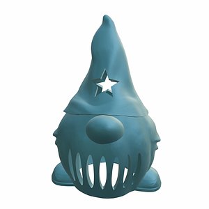 3D Gnome Tea Light Holder Figure model