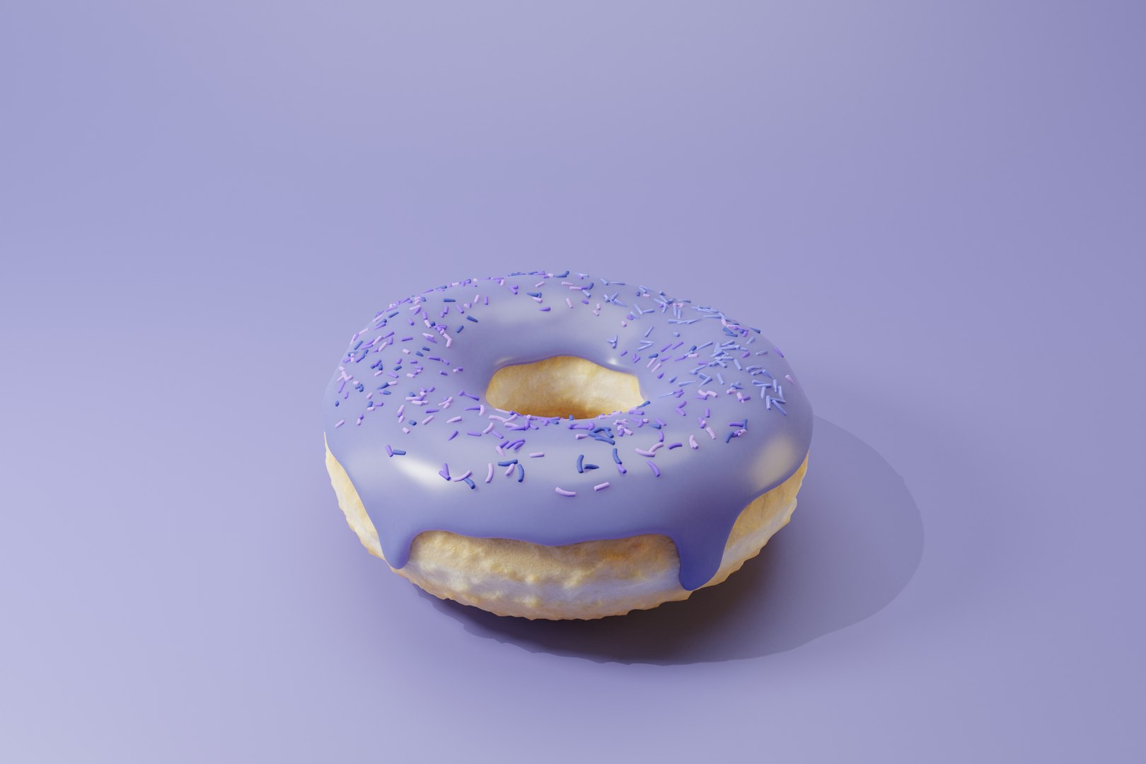 3D Realistic Big Glazed Donut 3d Model With Pink Glaze And Sweet Model ...