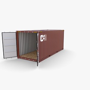 3D 20ft Shipping Container CAI v1 model