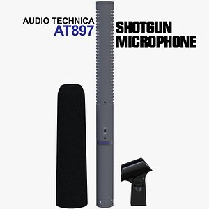 3D model boom technica microphone