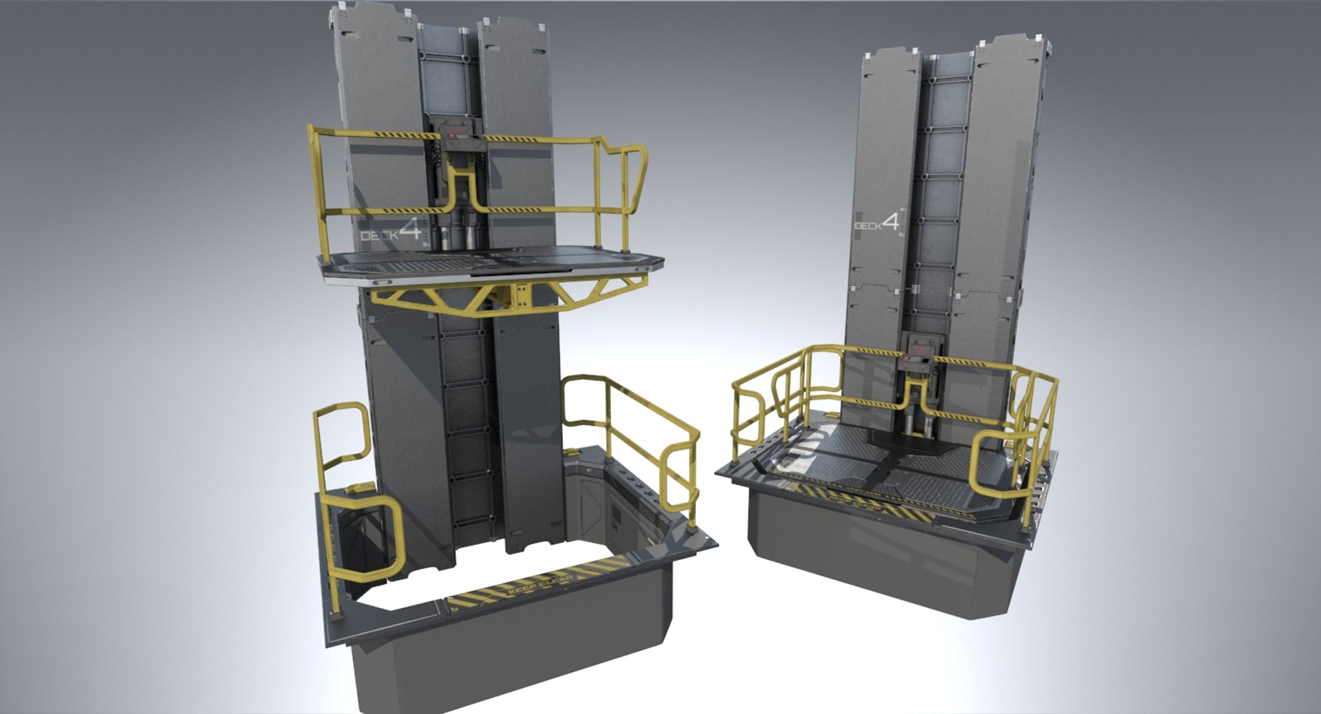 Sci-fi Modular Elevator 3D Model - TurboSquid 1227401