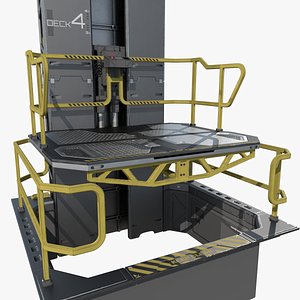 sci-fi modular elevator 3D model