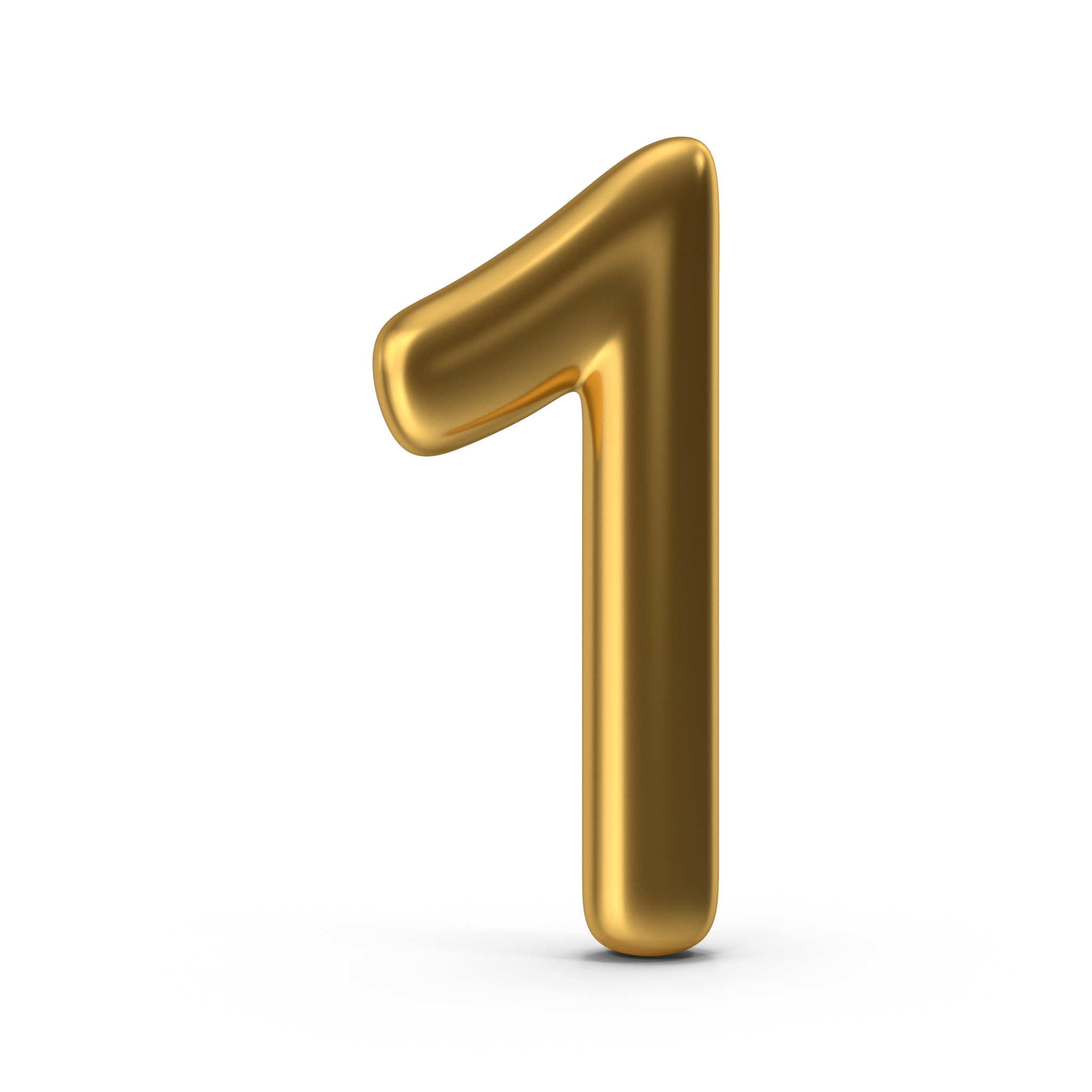 Number 1 gold model turbosquid 1866324