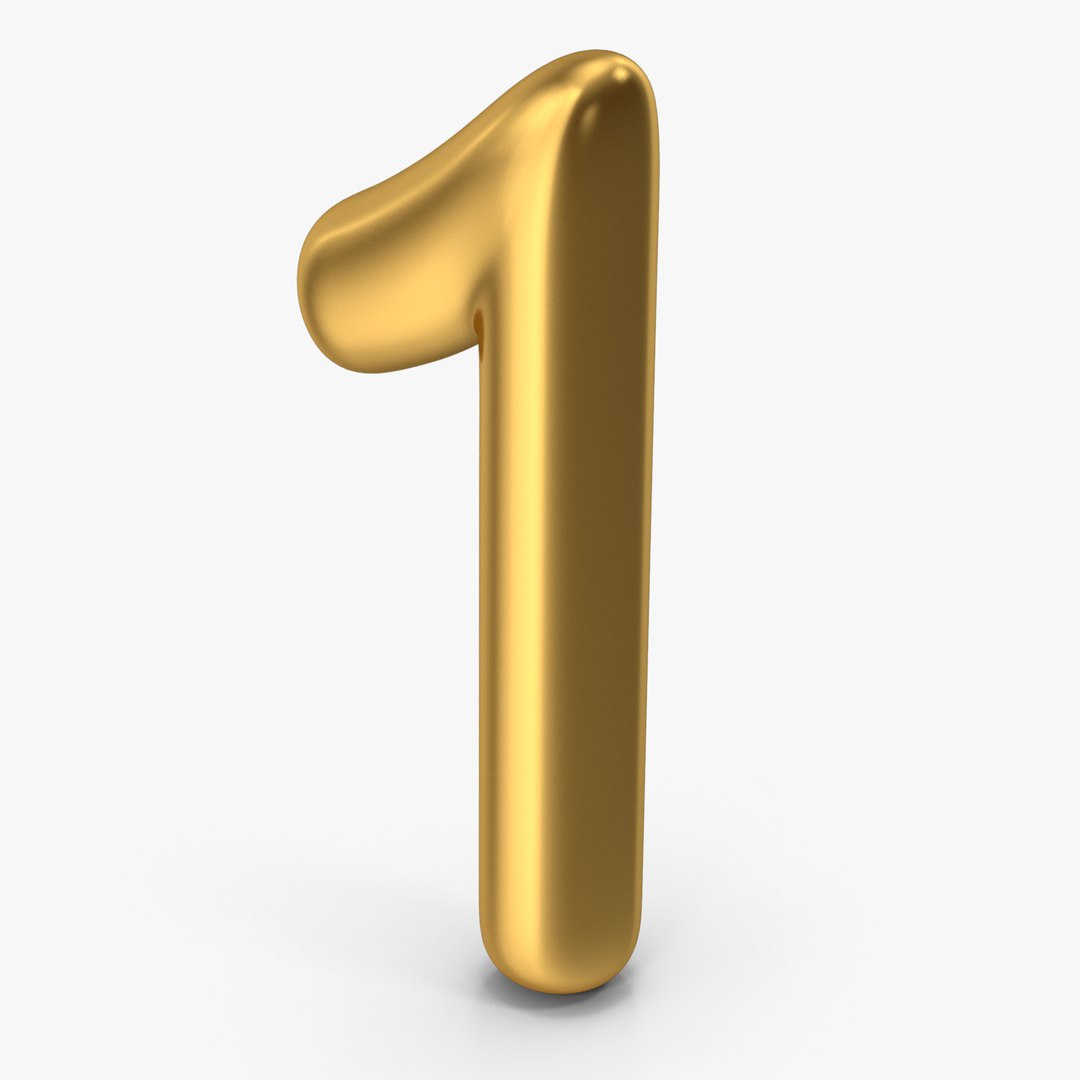 Number 1 Gold model - TurboSquid 1866324