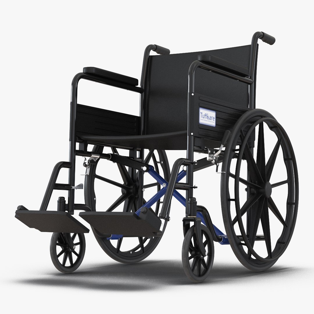 Wheelchair Rigged for Maya 3D model preview